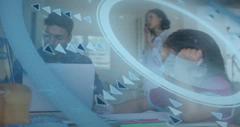 Global Education Network with Digital Interface Overlay