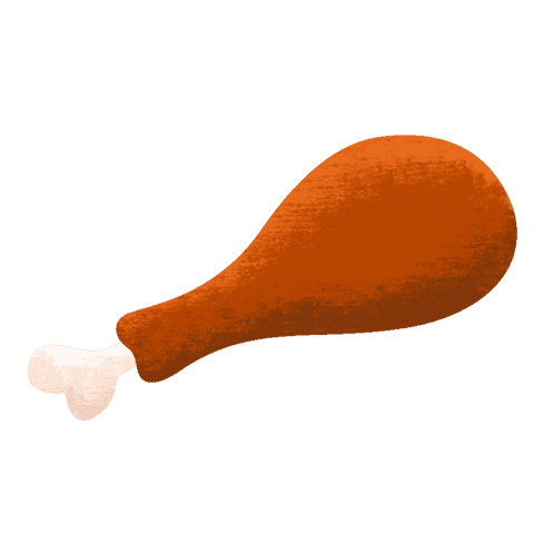 chicken drumstick transparent background flat design meat vector art - Download Free Stock Videos Pikwizard.com