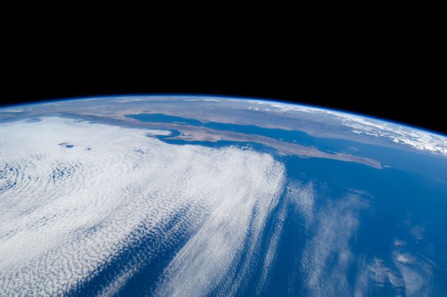 S125-E-007774 (15 May 2009) ---  One of the crewmembers aboard the Earth-orbiting Space Shuttle Atlantis snapped this photo of heavy cloud cover over the Pacific Ocean off the coast of Baja California, Mexico.
