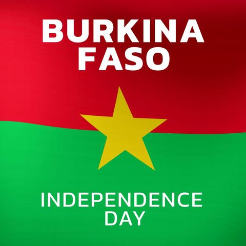 Burkina Faso Independence Day Graphic with National Flag Colors - Download Free Stock Templates Pikwizard.com