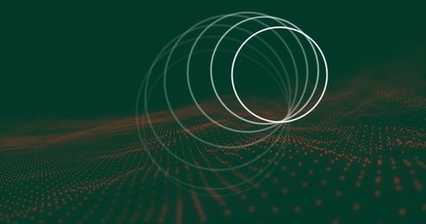 Abstract Geometric Circles on Digital Grid Background