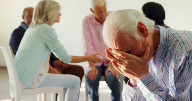 Seniors Sharing Emotions in Support Group Setting - Download Free Stock Images Pikwizard.com