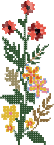 pixel art floral pattern with transparent background - Download Free Stock Videos Pikwizard.com