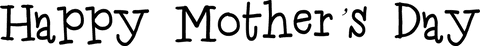 Happy mother's day text art on transparent background