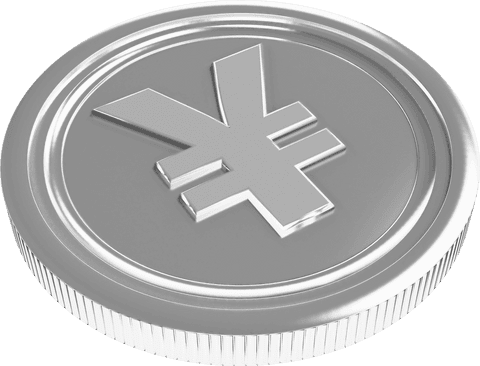 japanese yen symbol on silver coin transparent background - Download Free Stock Videos Pikwizard.com