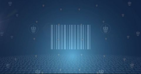 Digital barcode with binary code in cyber security context