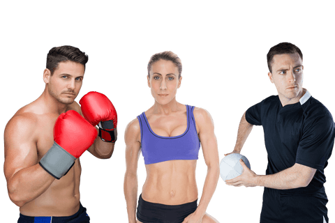 Caucasian Athletes Display Confidence on Transparent Background - Download Free Stock Videos Pikwizard.com