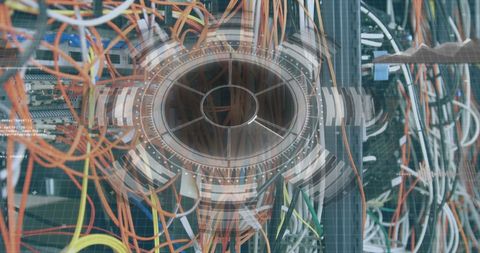 Complex Network Wiring with Technological Device in Data Center - Download Free Stock Images Pikwizard.com