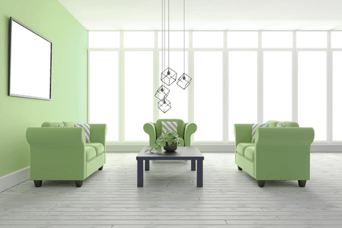 vector living room interior on transparent background with modern green couches - Download Free Stock Videos Pikwizard.com