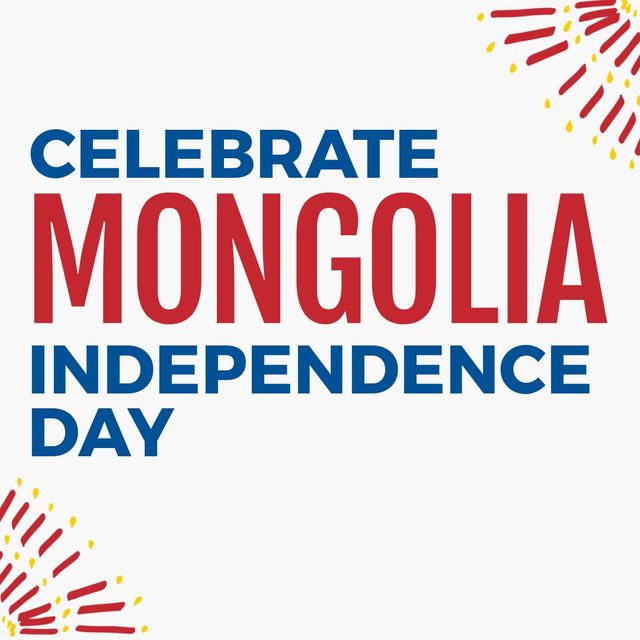 Illustration of celebrate mongolia independence day text with scribbles on white background - Download Free Stock Videos Pikwizard.com