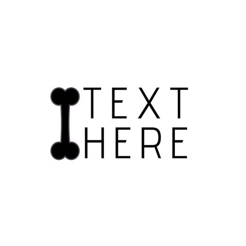 Playful Pet Design with Bone Graphic and Customizable Text - Download Free Stock Templates Pikwizard.com