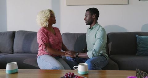 Happy African American Couple Enjoying Playful Moment at Home