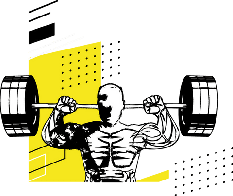 weightlifter lifting barbell with yellow grid on transparent background - Download Free Stock Videos Pikwizard.com