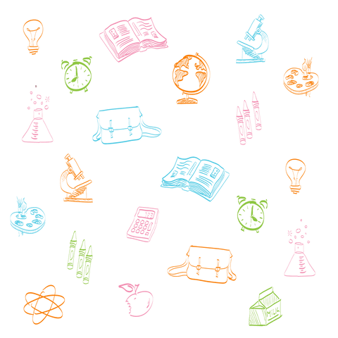 Colorful School Icons with Transparent Background - Download Free Stock Videos Pikwizard.com
