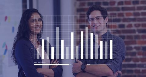 Diverse Business Team Engaged with Digital Financial Analysis