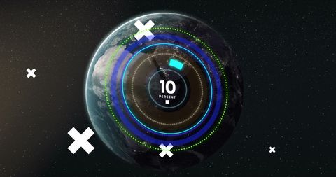 Digital Percentage Sphere and Metrics Around Earth - Download Free Stock Images Pikwizard.com