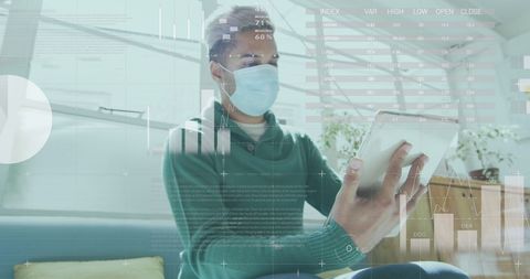 Business Analysis Through Tablet in Office Setting