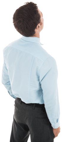 transparent back view businessman hands in pockets - Download Free Stock Videos Pikwizard.com