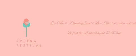 Spring festival invitation with minimalist design