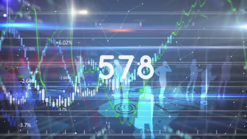 Digital Interface Depicting Growth with Graph and Data Visualization