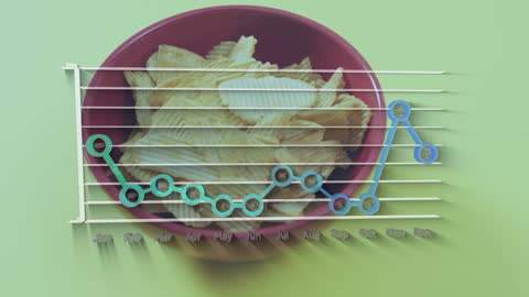 Financial Data Animation with Snack Food Concept