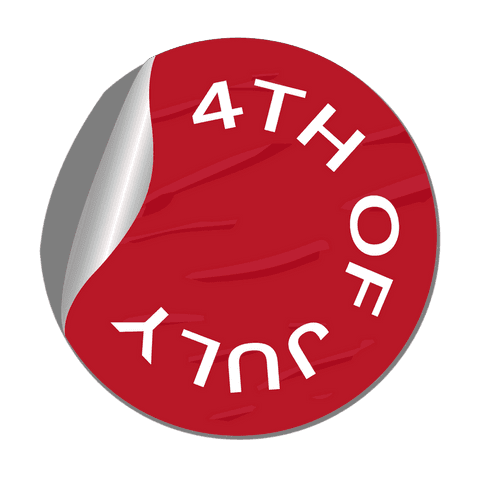 4th of july patriotic sticker transparent background