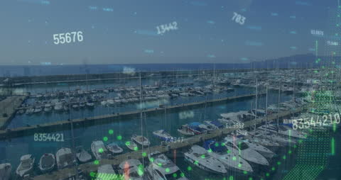 Financial Data Overlay on Marina View