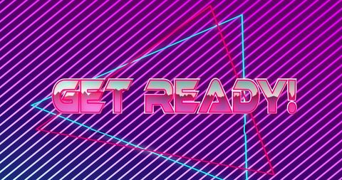 Get Ready Glow Retro Futurism Background