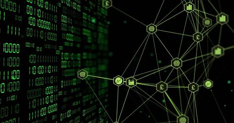 Global Connections and Binary Code Highlight Data Processing Concepts - Download Free Stock Images Pikwizard.com