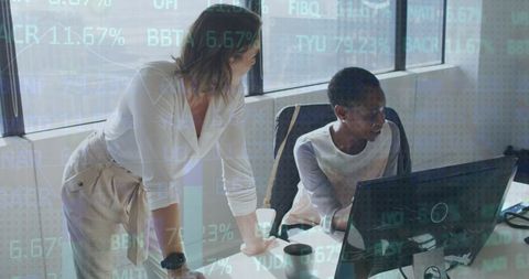 Collaborating in Modern Financial Workspace with Diverse Coworkers