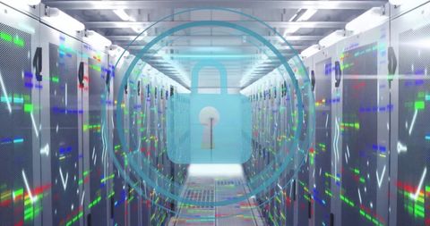 Global Cyber Security in High-Tech Server Room - Download Free Stock Images Pikwizard.com
