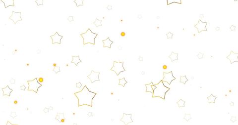 Falling stars on shimmering white background