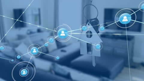 Smart Home Connectivity Concept with Network Icons