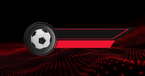 Football banner with abstract red mesh