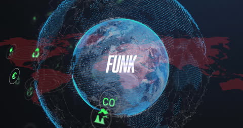 Digital Animation of Rotating Globe Highlighting Economic Trends