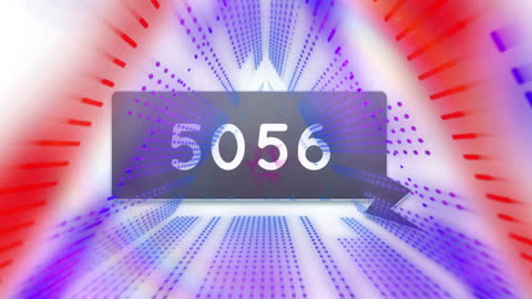 Futuristic Countdown Animation on Digital Interface