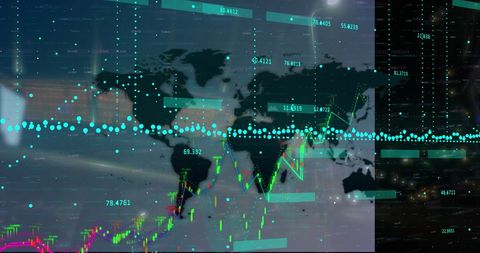 Global Stock Market Trends with Dynamic Data Overlay - Download Free Stock Images Pikwizard.com