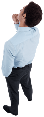 Thoughtful Businessman Contemplating Options Transparency