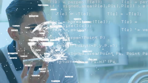 Tech-Savvy Professional Analyzing Data with Smartphone