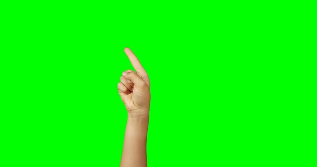 Hand Pointing Index Finger Up on Green Screen Background - Download Free Stock Images Pikwizard.com