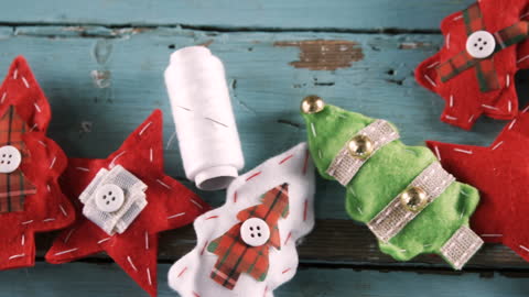 Handcrafted Christmas Decorations with Rustic Charm