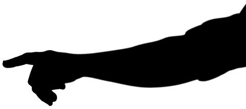 Hand silhouette transparent png illustration