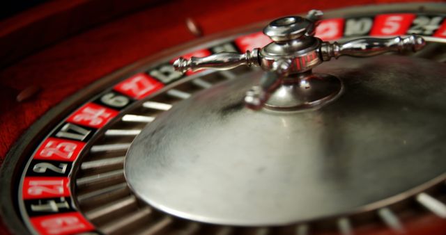 Close-up of Spinning Roulette Wheel with Red and Black Numbers - Download Free Stock Images Pikwizard.com