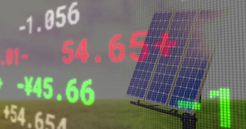 Innovative Fusion of Stock Market and Solar Technology - Download Free Stock Images Pikwizard.com