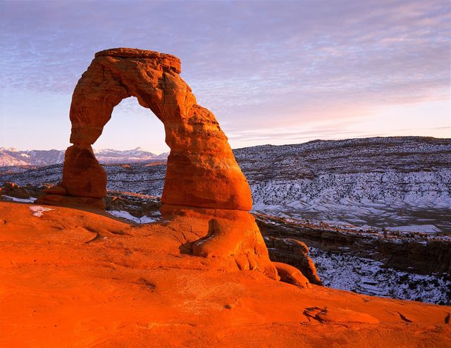 Delicate Arch at Sunset in Arches National Park, Utah - Download Free Stock Photos Pikwizard.com