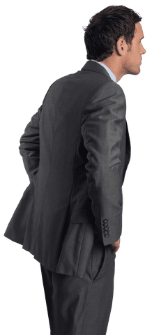 profile view of transparent businessman standing in suit - Download Free Stock Videos Pikwizard.com