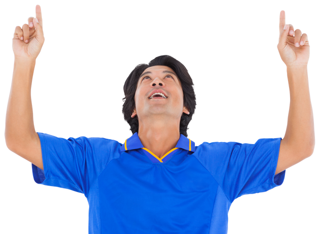 Football Player Rejoicing and Pointing Upward Transparent Background - Download Free Stock Videos Pikwizard.com