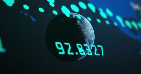 Digital Globe with Emerging Numbers and Data Elements - Download Free Stock Images Pikwizard.com