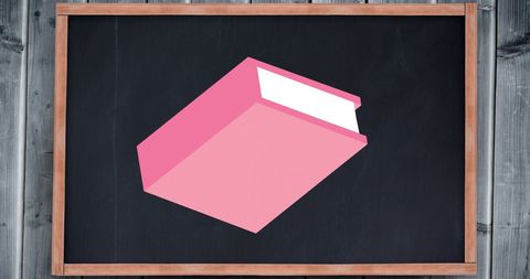 Floating Pink Book Icon Against Blackboard - Download Free Stock Images Pikwizard.com