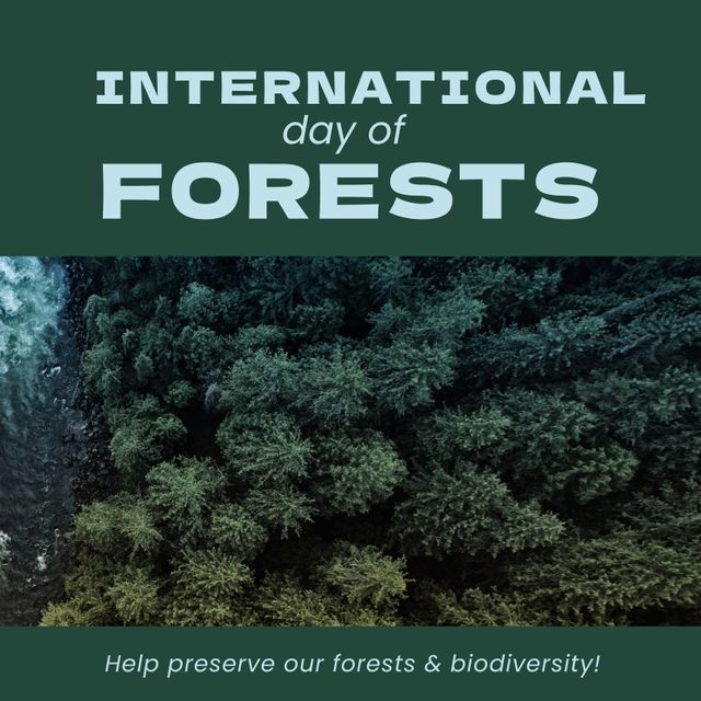 International Day of Forests Awareness Poster with Lush Green Trees - Download Free Stock Templates Pikwizard.com